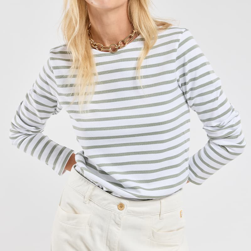 Marinière ARMOR-LUX Héritage 59610 1 QHU Blanc/Shadow