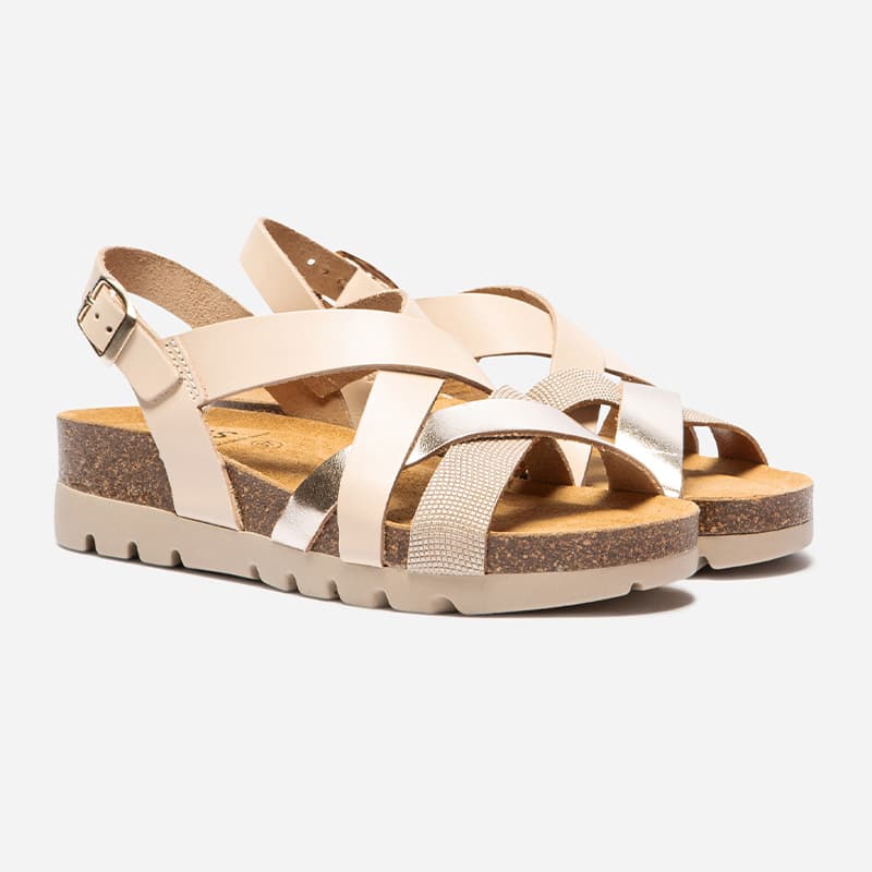 Sandales TBS Apolina 36 J63 *Creme + Or