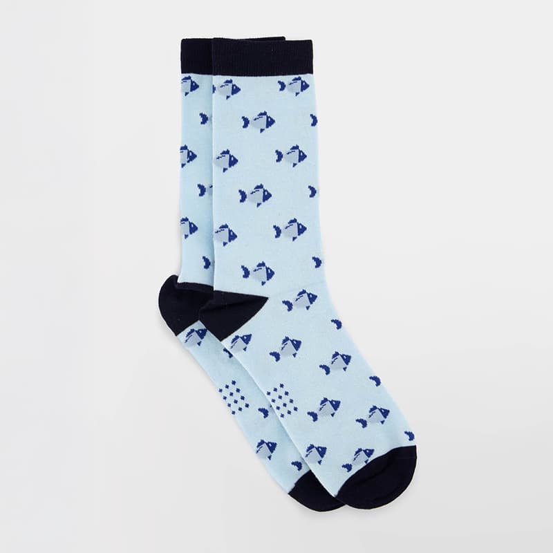 Chaussettes TBS Garysock 39/42 U52 *Bleu Clair Poisson