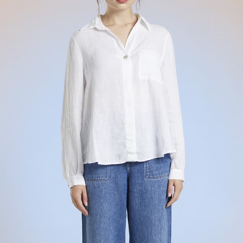 Chemise Lin MAT DE MISAINE Cyclade 40 U1 Blanc