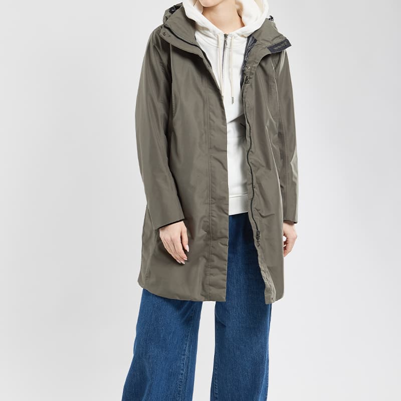 Parka longue imperméable BERMUDES Bolena 36 B072 Kaki