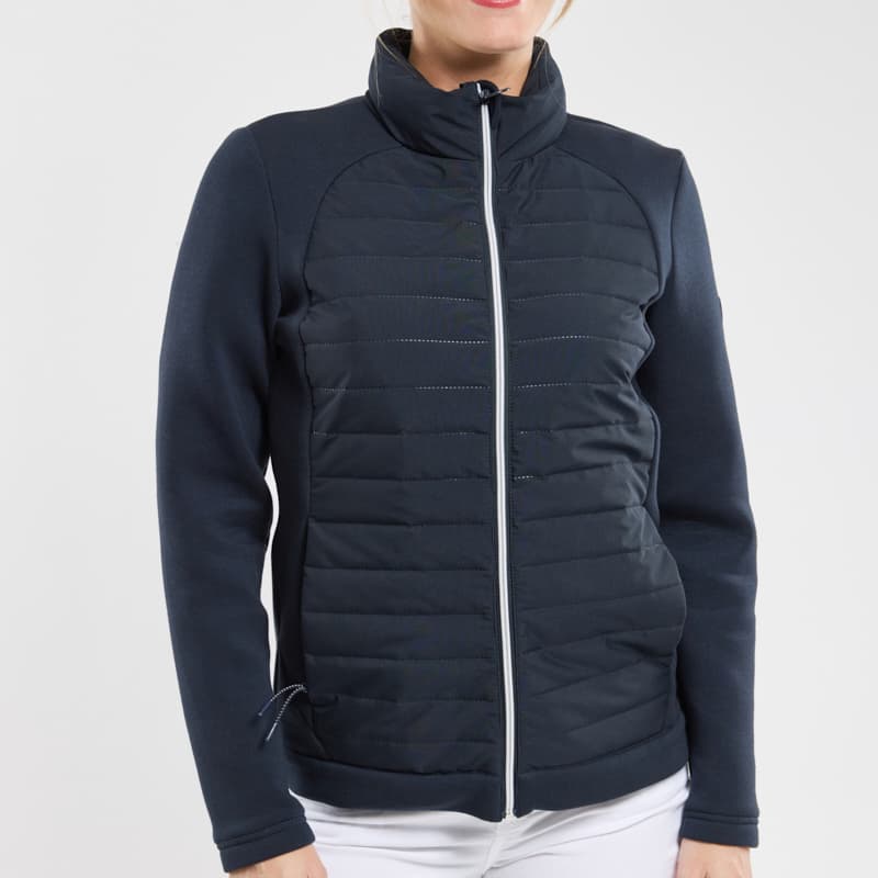 Veste polaire bi-matière BERMUDES Mosson 2 50 B052 Marine