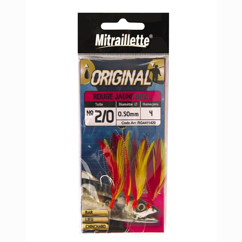 Mitraillette RAGOT Inox Ø 0.60mm INOX ROUGE JAUNE BRILLANT