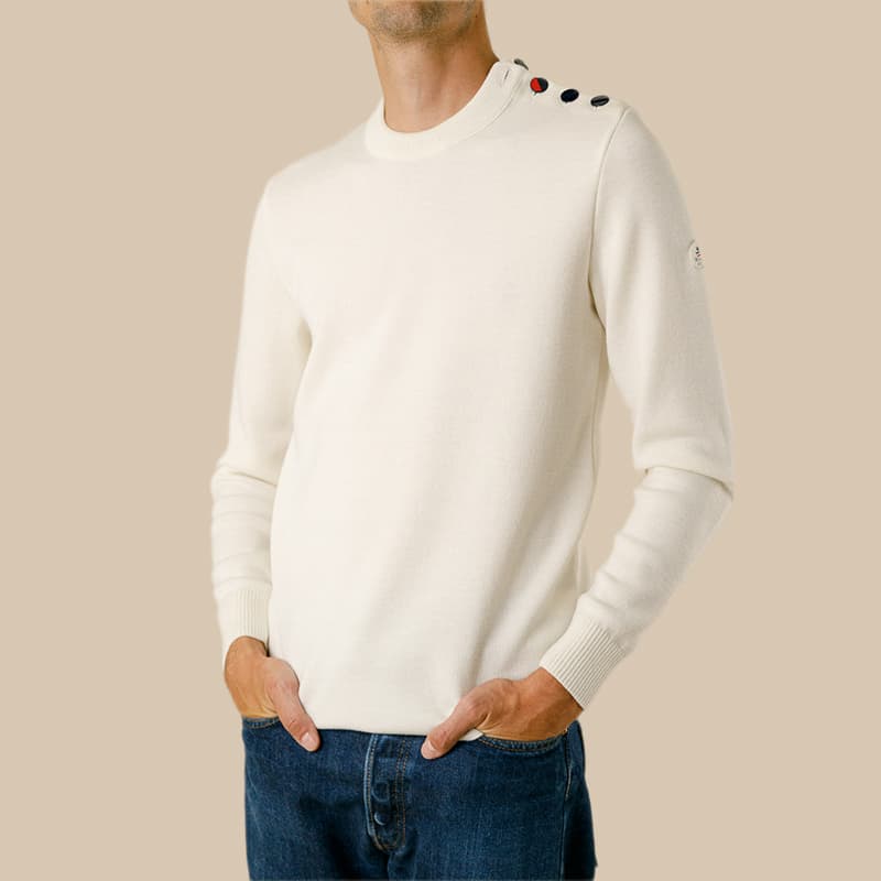Pull ROYAL MER Klasel Ancre H XL Ecru