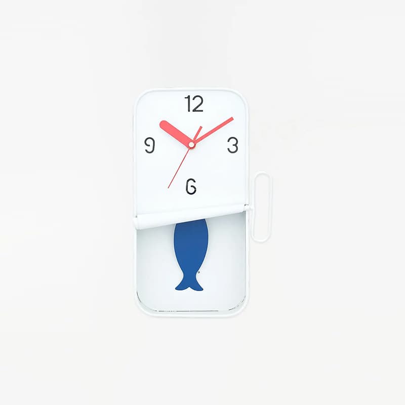 Horloge blanche "Boite de Sardine" BATELA DECO