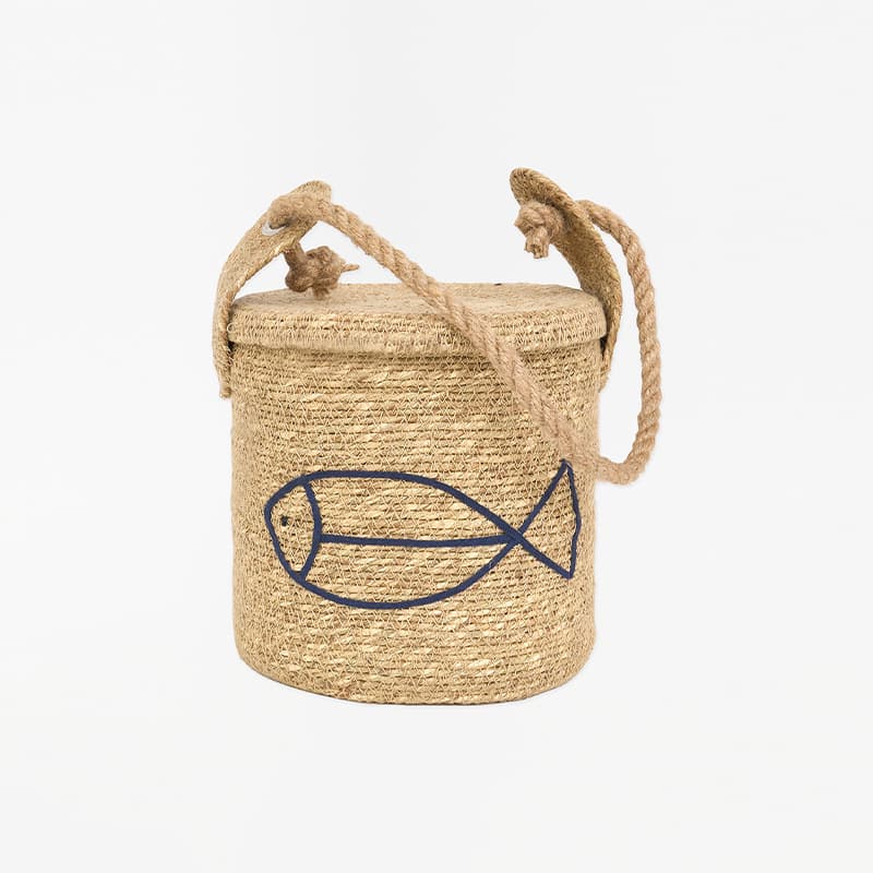 Cale-porte toile de jute "Poisson" BATELA DECO