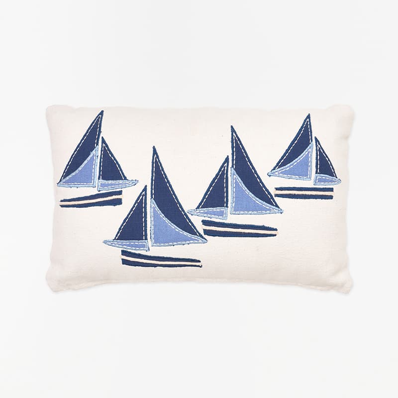 Coussin rectangle "Voiliers" BATELA DECO