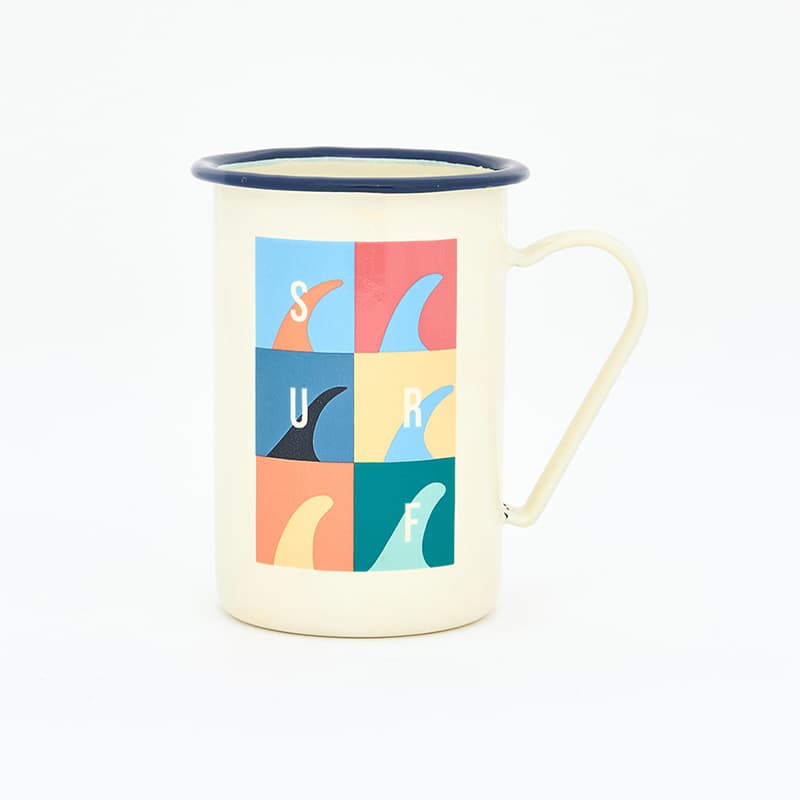 Grand mug émaillé "Surf" BATELA DECO