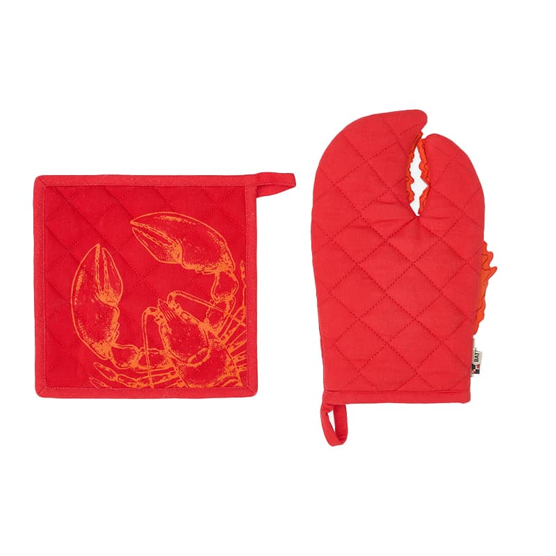 Set Manique et Gant de cuisine "Homard" BATELA DECO