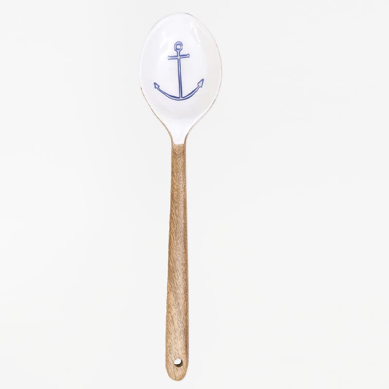 Cuillère en bois émaillé "Ancre" BATELA DECO