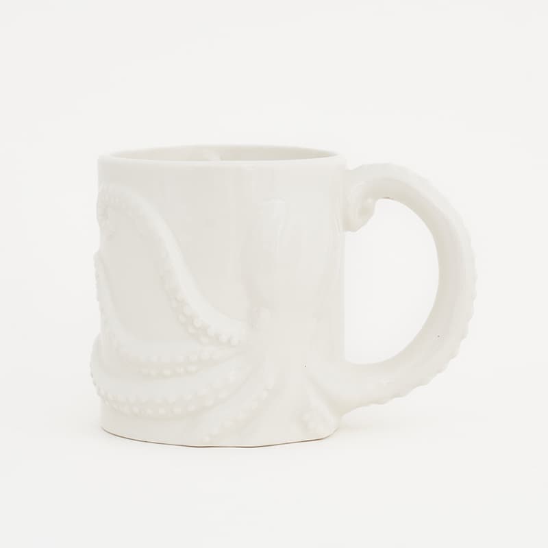 Mug blanc relief "Poulpe" BATELA DECO
