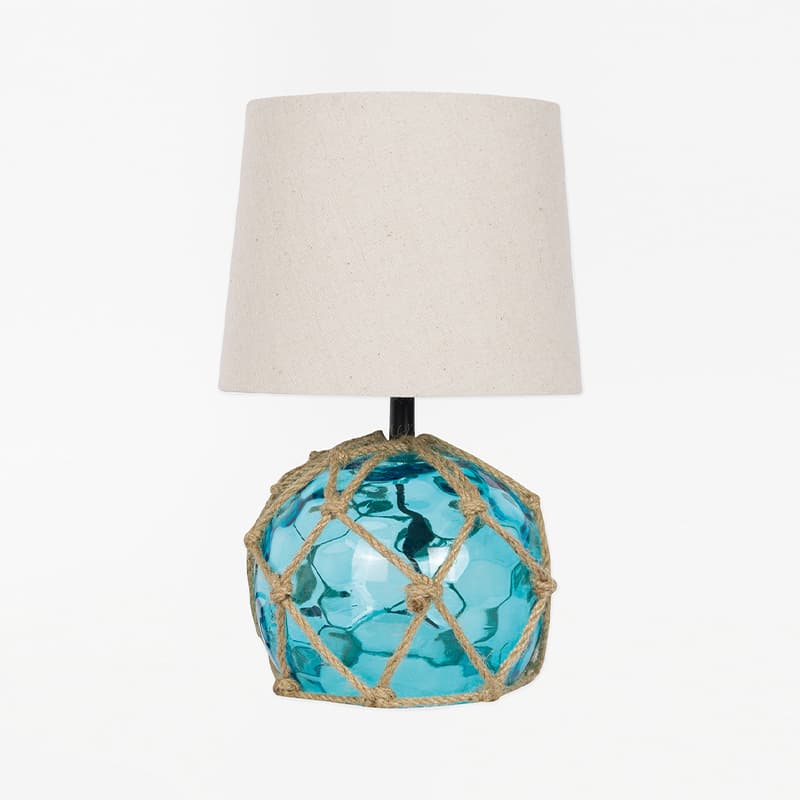 Lampe pied Boule de Chalut BATELA DECO Bleu
