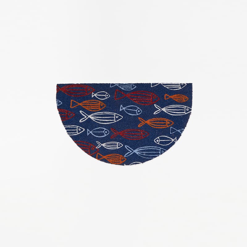 Paillasson demi-lune "Banc de poissons" BATELA DECO