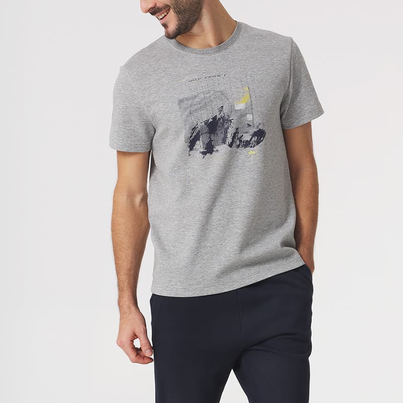T-shirt TBS Luigitee 2XL 031 Gris Chine