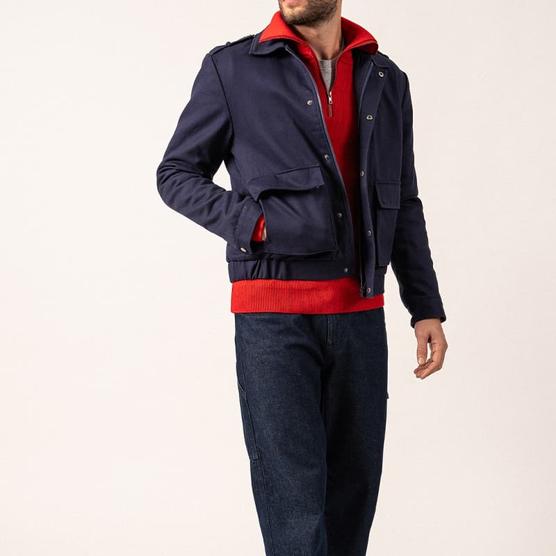Blouson en twill SAINT JAMES St Richard 2XL Amiral