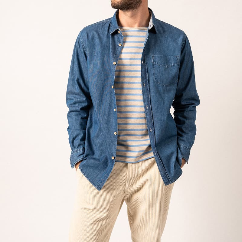 Chemise SAINT JAMES Ayden ML M Denim