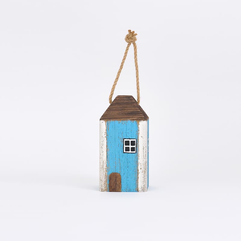 Cale-porte maison en bois turquoise BATELA DECO