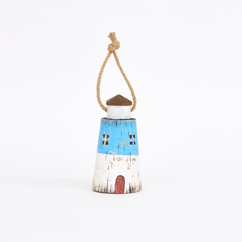 Cale-porte phare en bois turquoise BATELA DECO