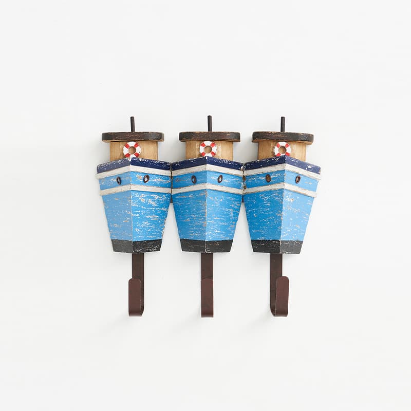 Patères 3 crochets "Bateau" BATELA DECO
