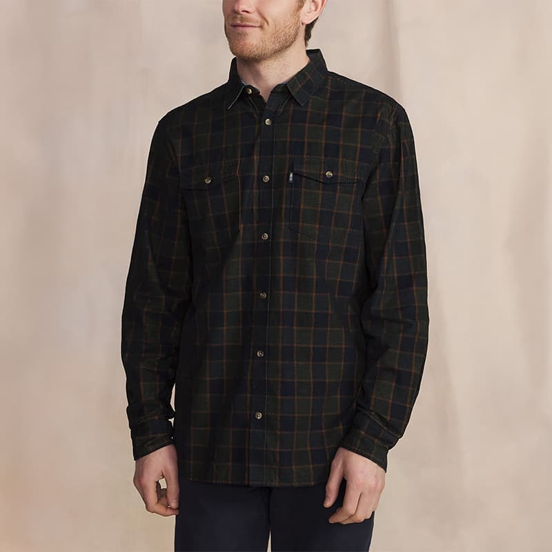 Chemise velours à carreaux TBS Flaydche L 008 Trefle