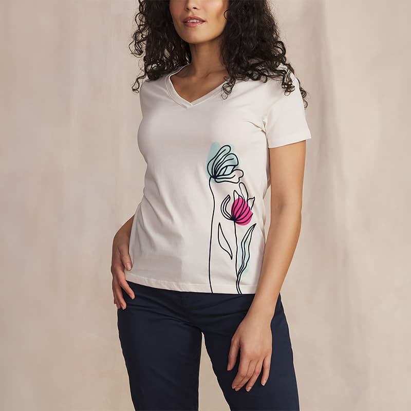 T-shirt TBS Melbatee M 117 Craie