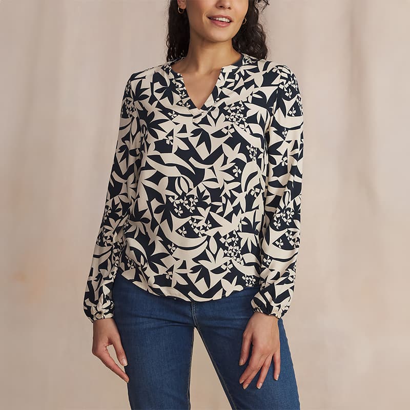 Blouse TBS Leslimis 40 032 Marine