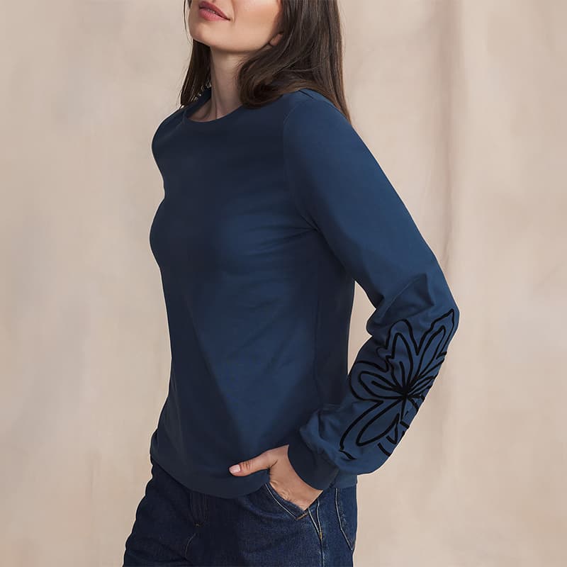T-shirt TBS Beckytee XL 162 Minuit