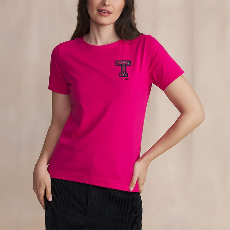 T-shirt TBS Aminatee L 466 Framboise