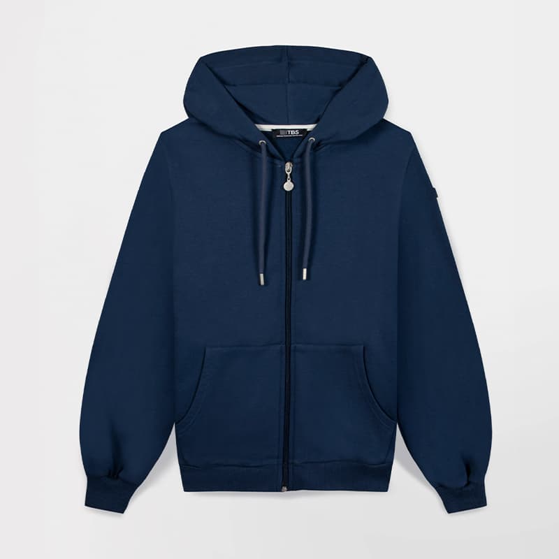 Sweat zippé TBS Debrazip XL 162 Minuit