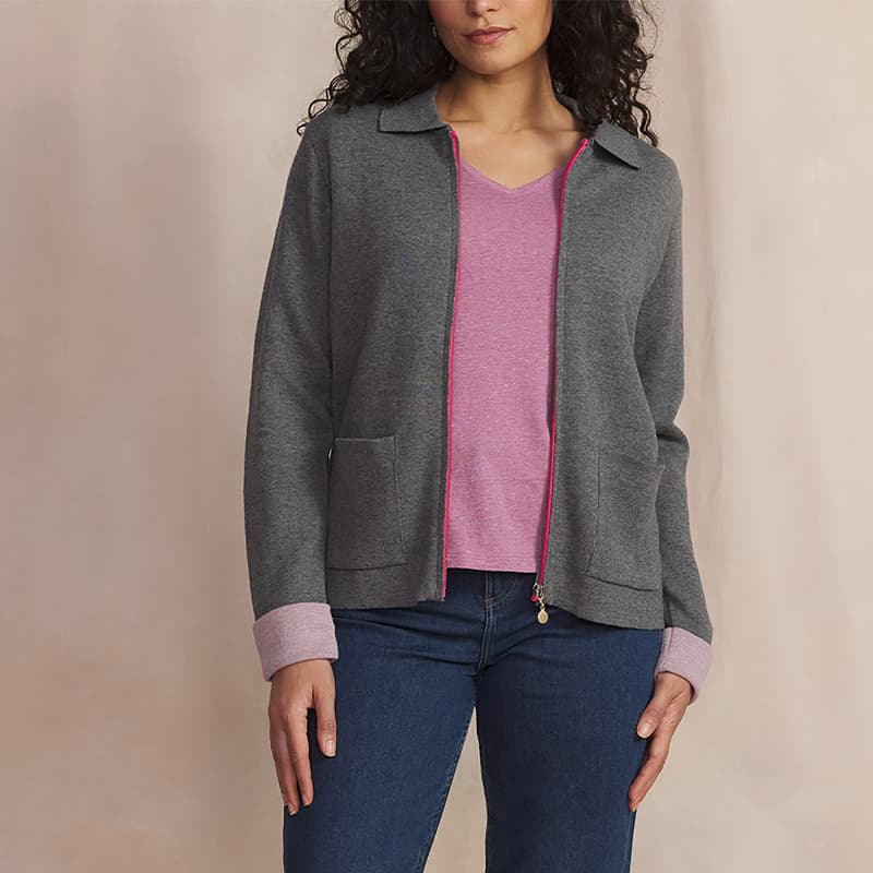 Gilet zippé TBS Piaragil L 031 Gris Chine