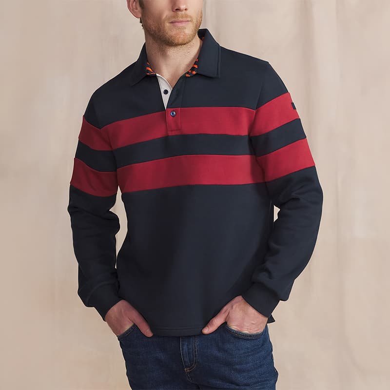 Sweat col polo TBS Rislocam 4XL 032 Marine