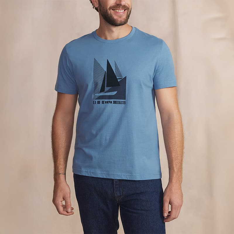 T-shirt TBS Omaritee 2XL 252 Celeste