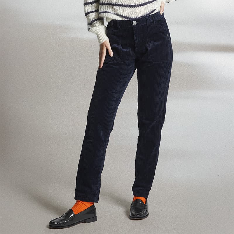 Pantalon velours MAT DE MISAINE Pimor 40 U23 Navy