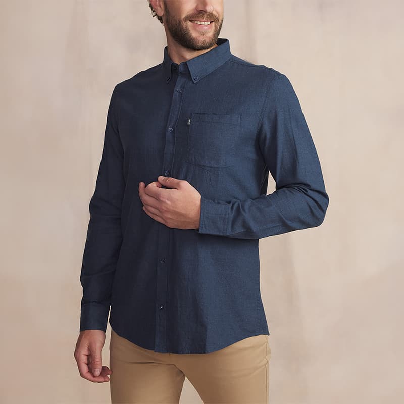 Chemise TBS Berliche L 092 Indigo 2