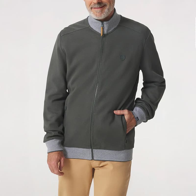 Sweat zippé TBS Loanngil M 488 Sapin