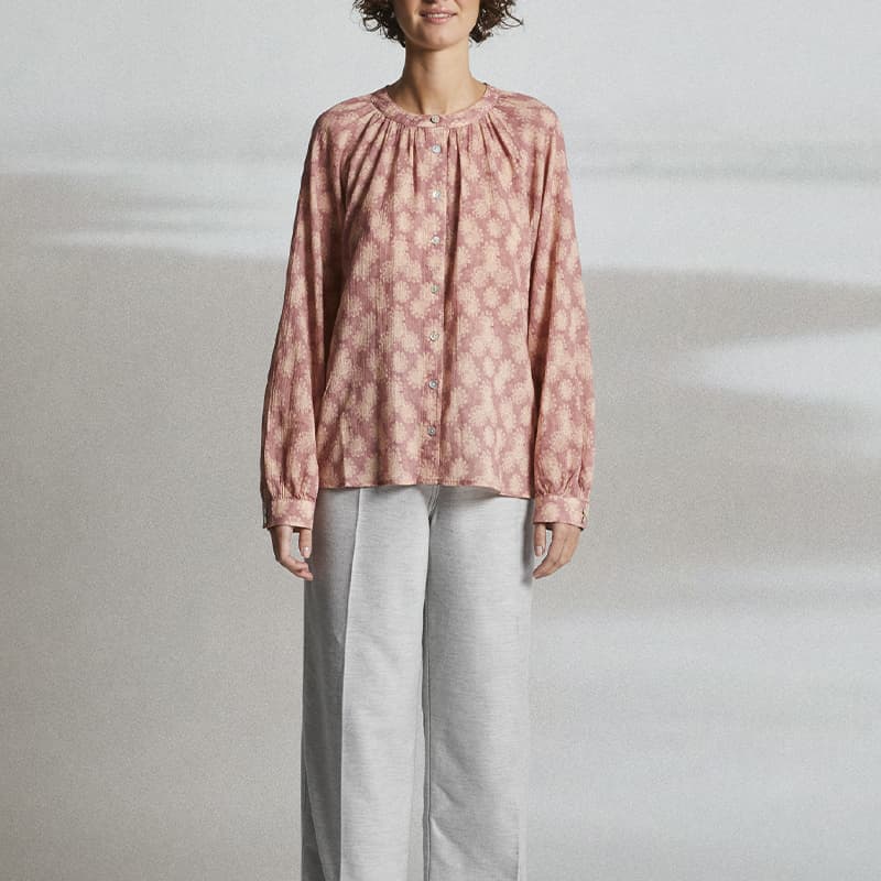 Blouse MAT DE MISAINE Calais 46 I391 Imp.Bruyere