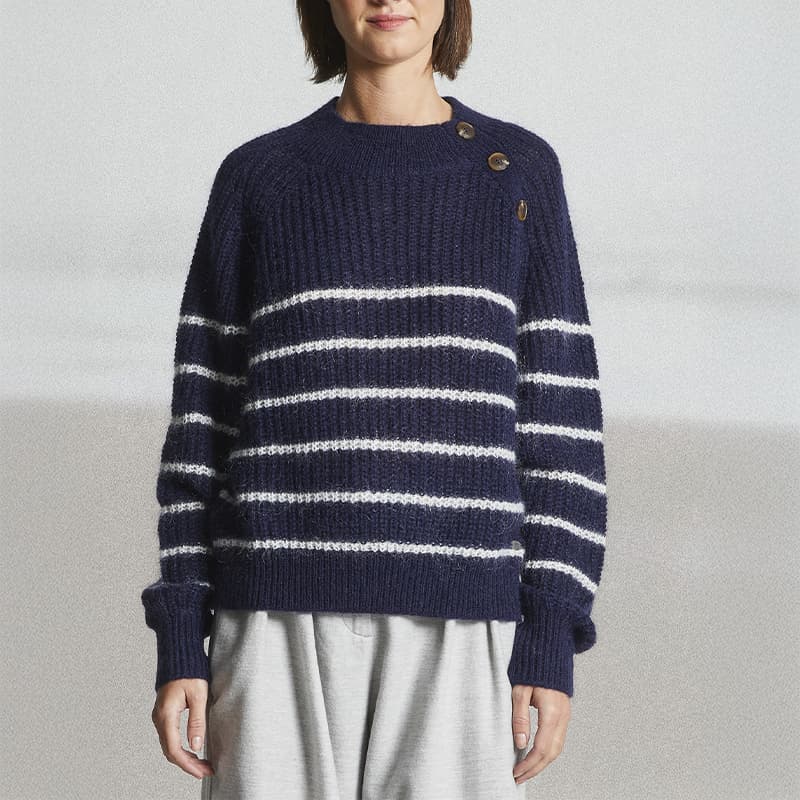 Pull MAT DE MISAINE Teck 545R1 XL 2115 Marine/Calcaire
