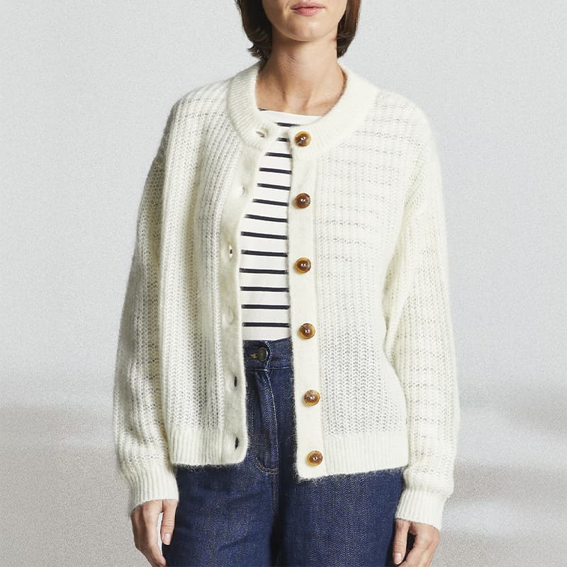 Cardigan MAT DE MISAINE Thea Card 545 S U15B Calcaire B