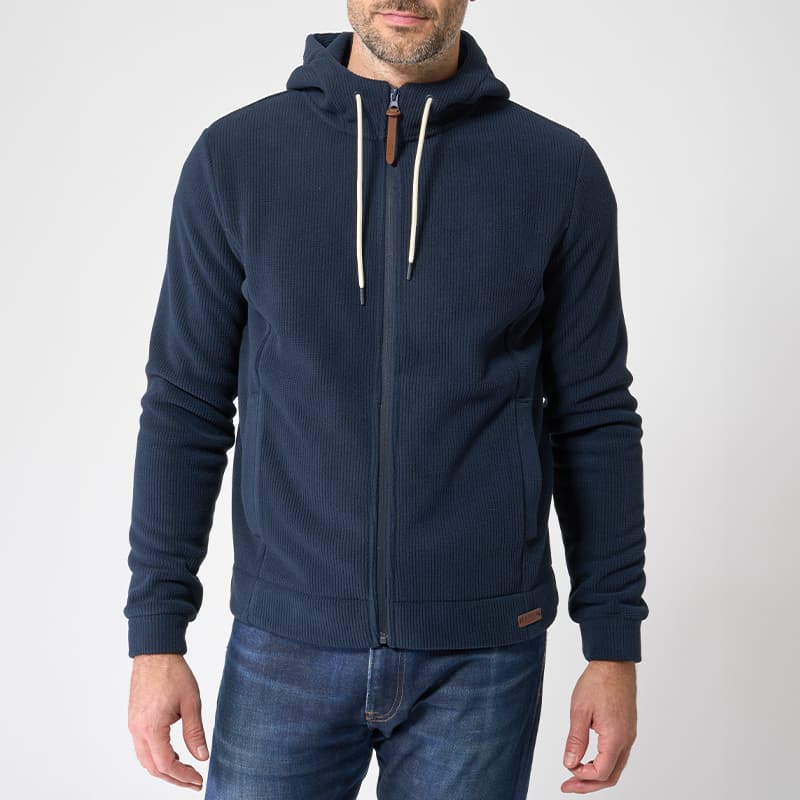 Veste polaire texturée BATELA A2575 L MA Navy Blue
