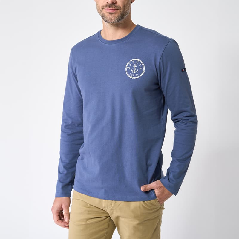 T-shirt BATELA Ancre A2567 M VT Vintage Indigo