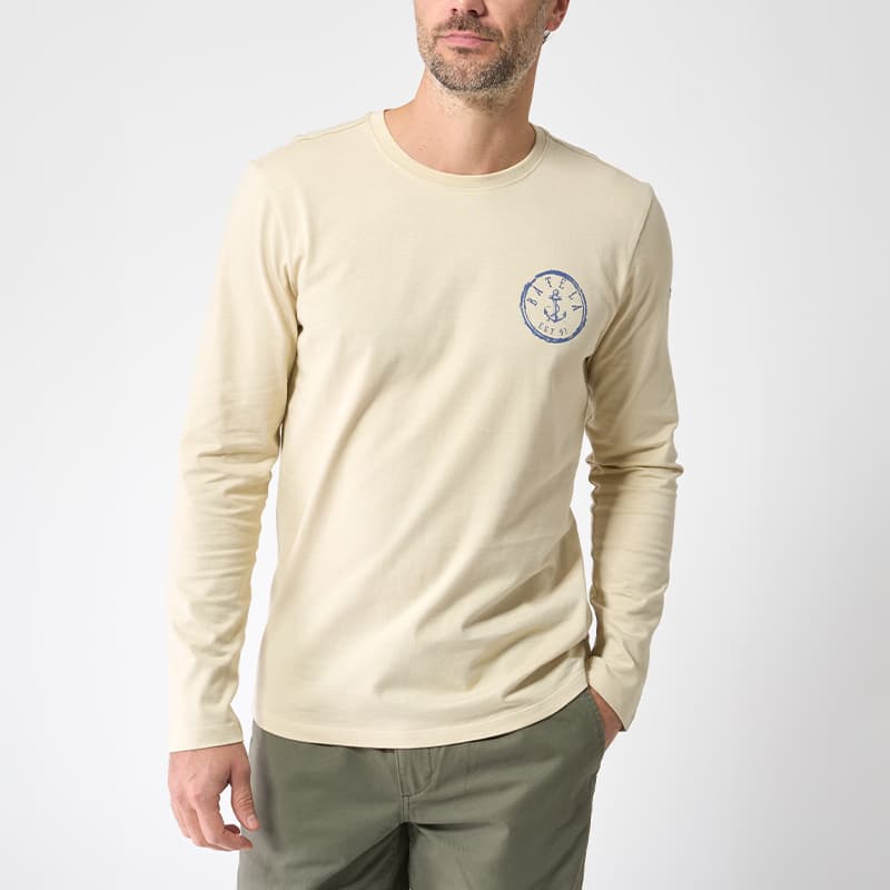 T-shirt BATELA Ancre A2567 M OY Oyster Gray