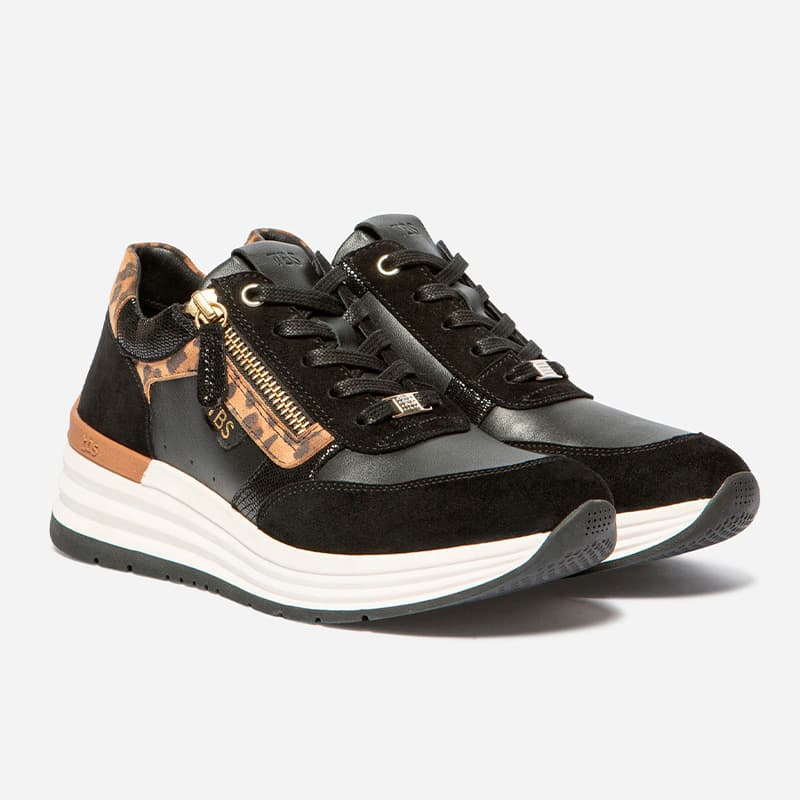 Tennis TBS Tylazip 39 F04 *Noir + Leopard