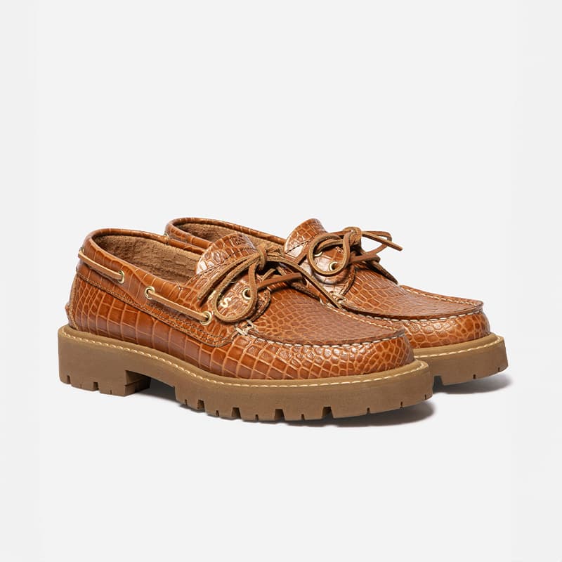 Chaussures bateau TBS Lazaria 41 625 *Croco Cognac