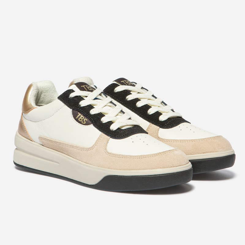Tennis TBS Coralie 37 9A7 *Blanc Navy Platine