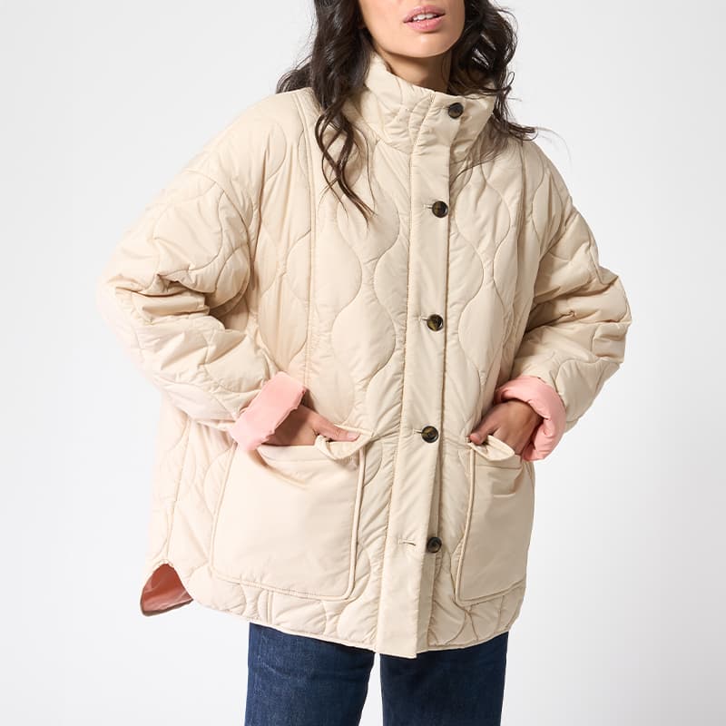 Blouson Matelassée BATELA 42 OY Oyster Gray