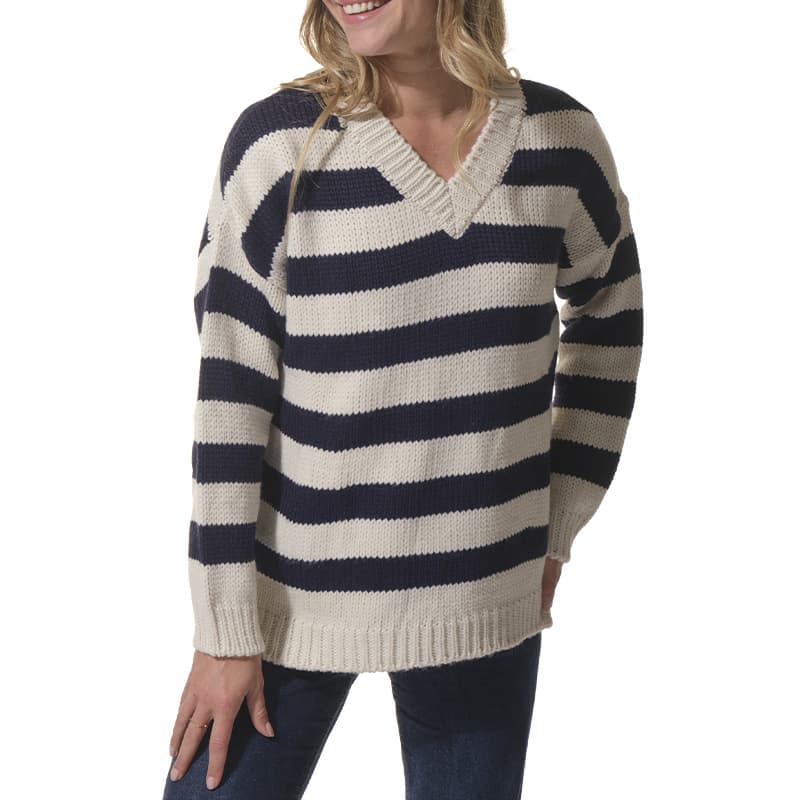 Pull HUBLOT Flavine L Ecru/Marine