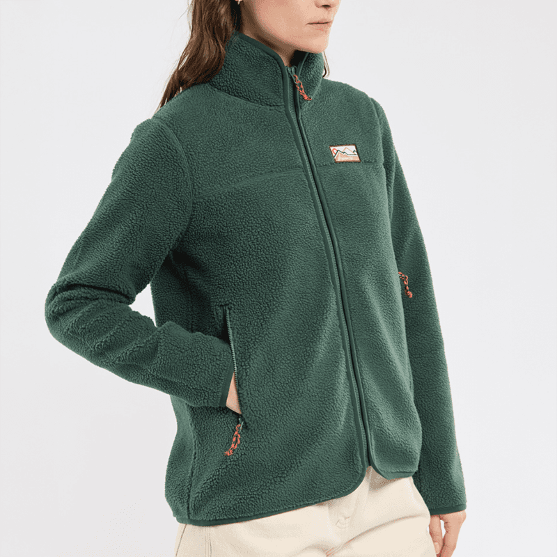 Veste polaire moutonnée BERMUDES Morgane 36 Bb85 Vert Foret