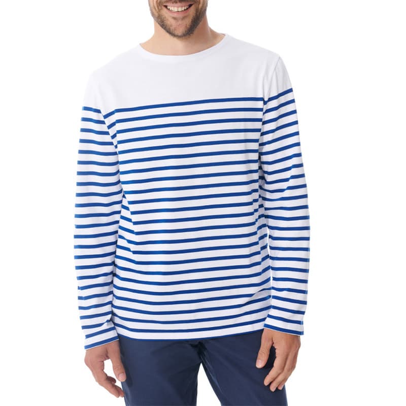 Marinière MOUSQUETON Mario-P S Blanc/Royal