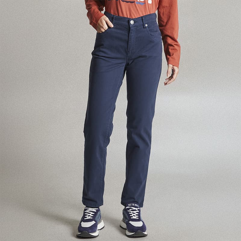 Pantalon satin MAT DE MISAINE Panillo 48 U26 Indigo