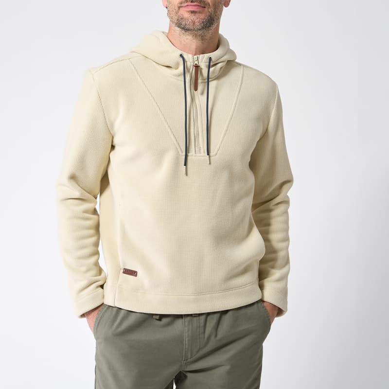 Sweat polaire côtelé BATELA A2574 L OY Oyster Gray